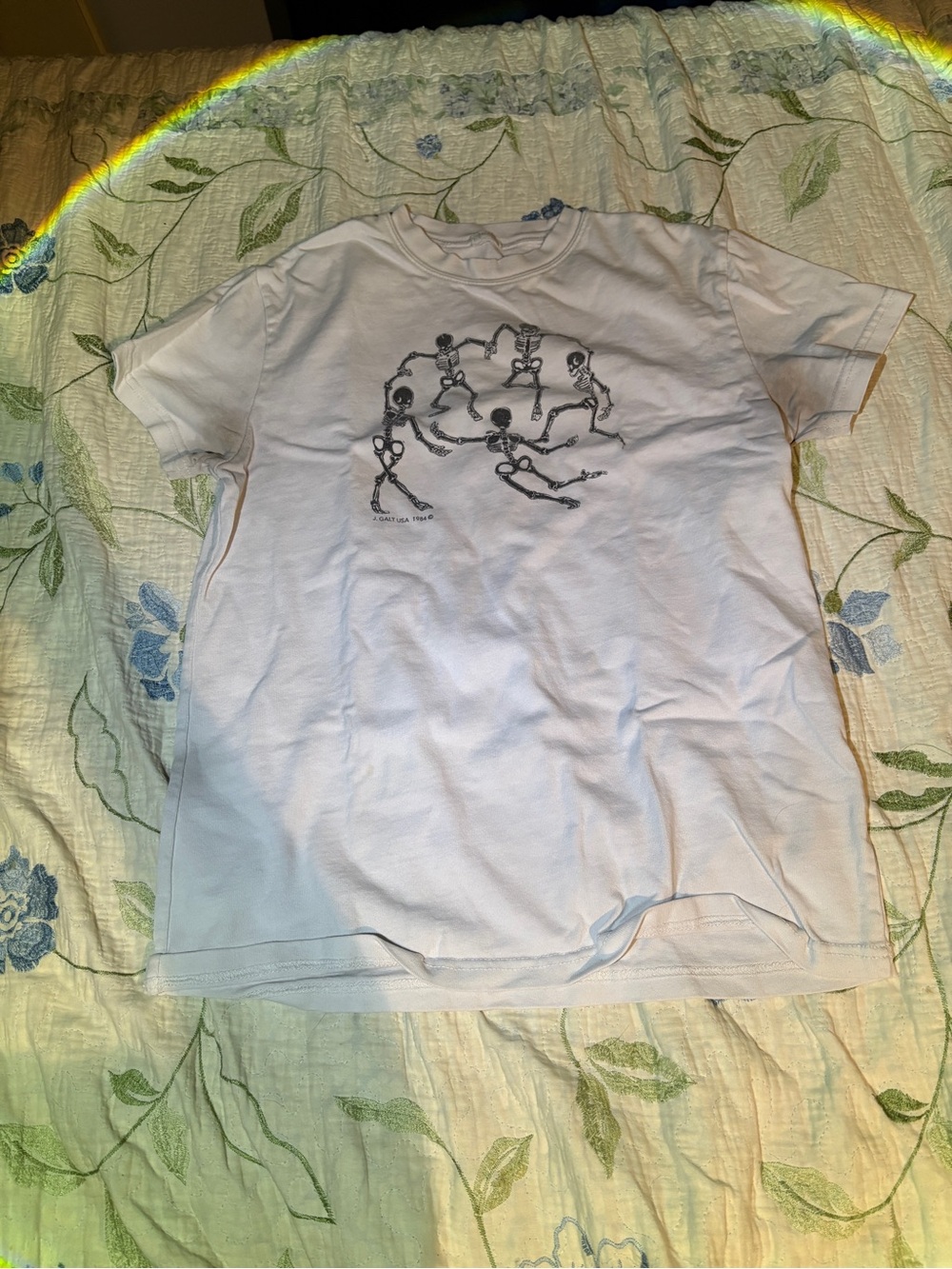 White Skeleton Graphic Tee - Unbranded